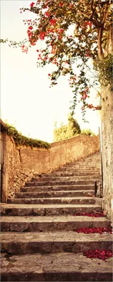 Produktbild von Wallario selbstklebendes Poster - Steinerne Treppe in Italien, Größe: 50 x 125 cm