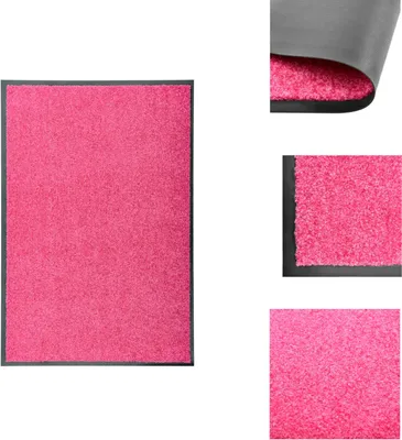 Obrázek produktu pro vidaXL Rohožka omyvatelná růžová 60x90 cm - Rohožky před dveře