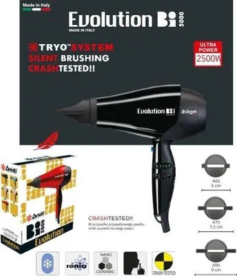 Image de Ceriotti Bi Evolution 2500W Tryo System Black Sèche-cheveux