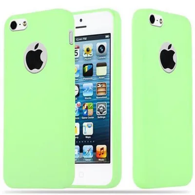 Produktbild von Cadorabo Hülle für Apple iPhone 5 / 5S / SE 2016 Schutzhülle in Grün Handyhülle TPU Silikon Etui Case Cover