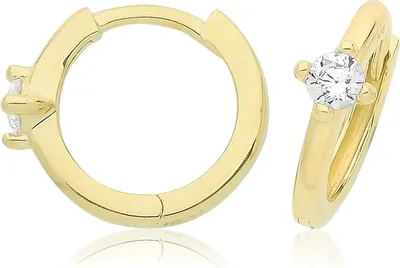 Produktbild von Wunderschöne 9 Karat (375) Gold Damen - Ohrklemme mit Zirkonia - 12mm*5mm; TRS37393