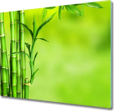 Produktbild von Glas Herdabdeckplatte 60x52 cm Spritzschutz Glasabdeckplatte Schneidebrett Bambus