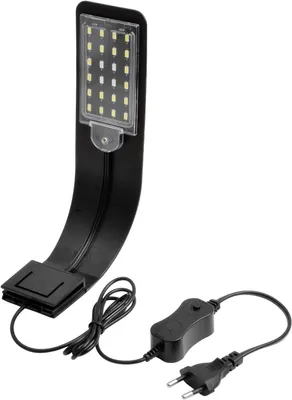 Produktbild von LED-Aquarienbeleuchtung mit Klemme, ultradünne Aquarienlampe mit weißem und blauem Licht, 24 LEDs