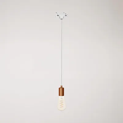 Immagine prodotto di Creative Cables - Lampada a sospensione con finiture in metallo satinato per binari -lampadina inclusa