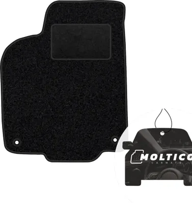 Produktbild von moto-MOLTICO Fahrer Fußmatte Auto Velours Fahrerseite Autoteppiche Schwarz Fahrermatte 1-teilig passend für VW Polo III FL 1999-2001