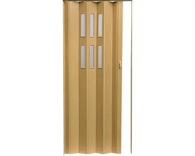 Obrázek produktu pro Shrnovací dveře Pioneer prosklené 84 x 203 cm buk