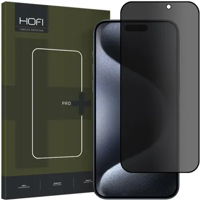 Productafbeelding van Hofi Anti Spy Glass Pro+ Privacy Screen Protector voor iPhone 15 Pro Max. Beschermt uw persoonlijke gegevens