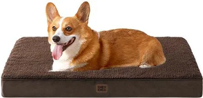 Produktbild von EHEYCIGA Orthopädisches Hundebett für mittelgroße Hunde, waschbares, flauschiges Hundekissen, Hundematte mit abnehmbarem Bezug für Hundeboxen
