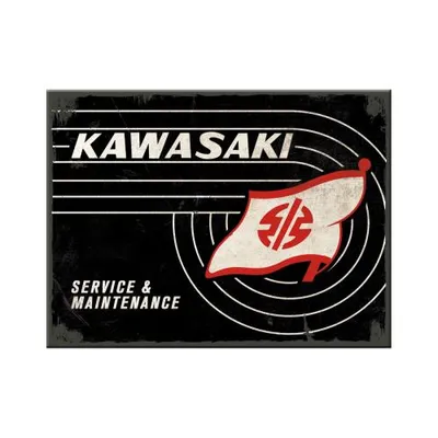 Produktbild von Nostalgic-Art - Magnet 6 x 8 cm - Kawasaki - Service & Maintenance