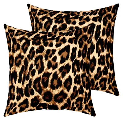 Produktbild von Kissenbezüge mit Leopardenmuster 60x60cm im 2er Set