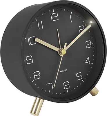 Obrázok produktu pre Karlsson KA5752BK, Analógový budík, Valec, Čierna, Batérie, AA, 110 mm