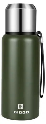 Isolierflasche 500 ml, Edelstahl, auslaufsicher, grün