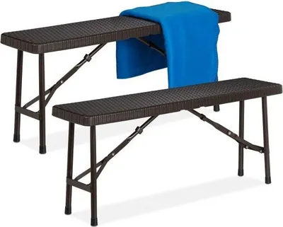 Image de Ensemble de bancs avec 2 bancs pour bière brune