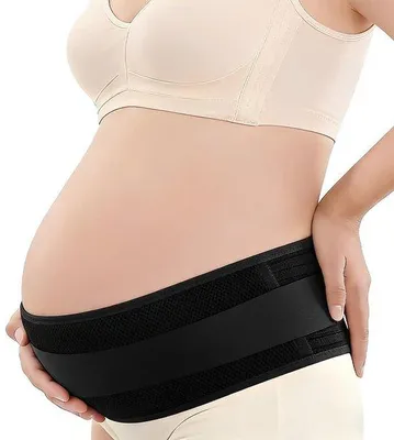 Produktbild von Schwangerschaft Bauchband schwarz - postpartum Bauchband - komfortable Unterstützung - ideal für die Erholung - ShopFlot