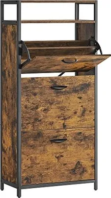 Produktbild von Rustikaler Schuhschrank - für 15-18 Paare, offenes Fach