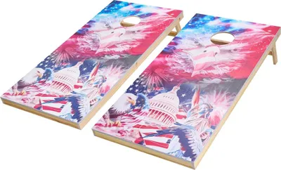 Produktbild von 4x2ft Cornhole Set Portable Corn Hole Toss Game Board Wood with 8 Bean Bag