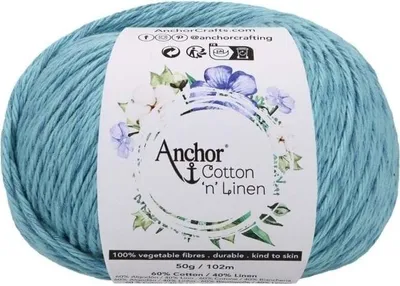 Immagine prodotto di Filato per uncinetto Anchor Cotone 'n' Linen 00035 Teal