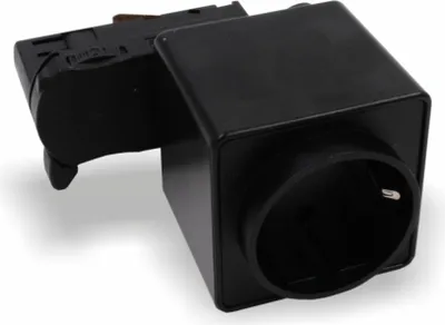Zdjęcie produktu dla Gniazdo do 3-fazowej szyny prądowej, kompatybilne ze wszystkimi standardowymi szynami 3-PH 220-240V 6A IP20 | grafitowo-czarny RAL 9011