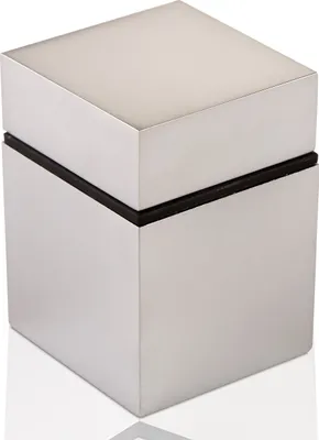 Produktbild von 4er Pack - Glasbodenträger CUBE 40 x 40 mm Chrom matt