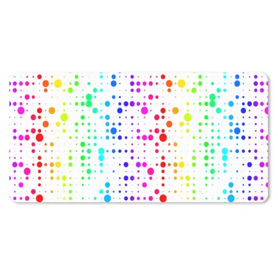 Produktbild von MuchoWow® Schreibtischunterlage Regenbogen - Muster - Konfetti - Neon 80x40 cm - XXL Mauspad - Gaming Mauspad