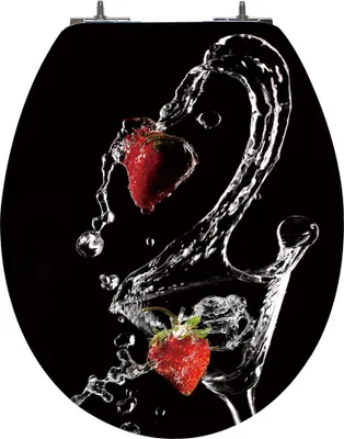 Produktbild von Primaster WC-Sitz mit Absenkautomatik Strawberry schwarz
