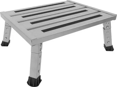 Productafbeelding van Aluminium uitschuifladder met 1 trede - Hoogte verstelbaar, draagvermogen 220 kg