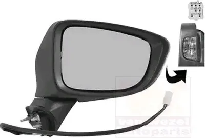 Produktbild von VAN WEZEL 2766808 Außenspiegel Seitenspiegel Rechts für MAZDA 6 Kombi (GJ, GL) Konvex Beheizt Grundiert