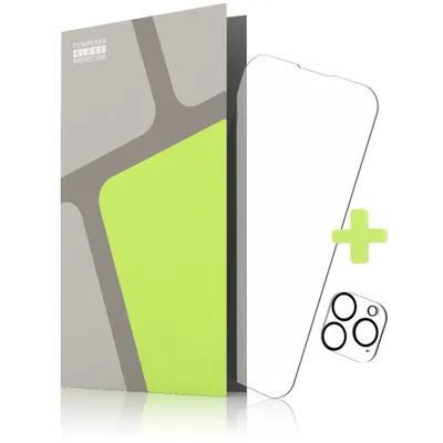Imagen del producto de Protector de vidrio templado de 0.3 mm para iPhone 14 Pro Max + protector para la cámara (compatible con fundas)