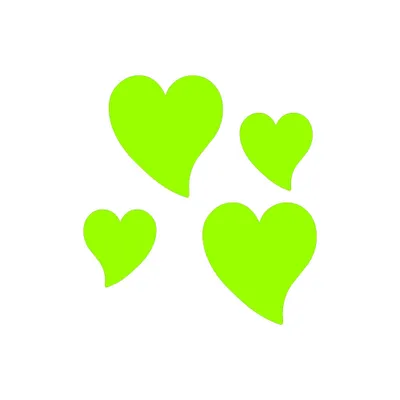 Produktbild von Fluoreszierender Sticker Aufkleber Herz Grün
