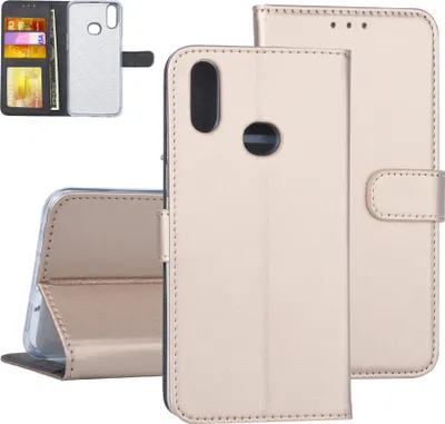 Productafbeelding van Samsung Galaxy A10s, gouden boekvormige hoes - met kaarthouder