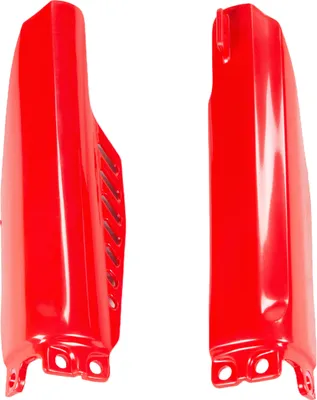 Produktbild von Gabelprotektoren UFO PLAST 2-teilig Verkleidung Gabelabdeckung für Honda CR R CRF 85 / 150 ccm Bj. 2003 - 2025, Farbe:rot OEM 00-26