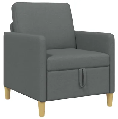 Image de Canapé vidaXL avec rangement, gris foncé, 72 x 78 x 87 cm, polyester