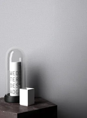 Produktbild von NEWROOM Tapete Grau Vliestapete Unifarbe - Unitapete Uni   Textil Struktur  Skandi