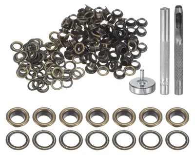 Ösen-Werkzeug-Set 100 Stück, 5 mm, Kupfer, für Leder & Stoff