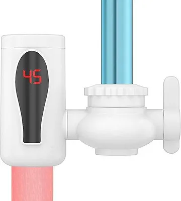Produktbild von Elektrisch verwarmbare, draaibare Wasserhahn mit digitaler LED-Anzeige und zwei Betriebsmodi für Küche, Außenbereich, Veranstaltungen, Camping, Büroküche