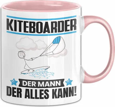 Produktbild von Kiteboarder Tasse Geschenk für Kiteboarder Der Mann Der Alles Kann Geschenkidee zum Geburtstag (Rosa)