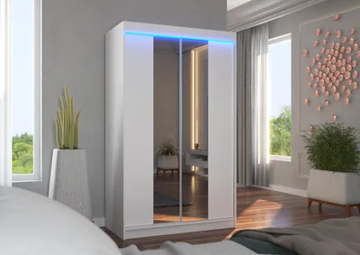Obrázek produktu pro Zrcadlová skříň 120 cm s LED osvětlením EABTIS - bílá