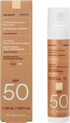 Zdjęcie produktu dla KORRES RED GRAPE Codzienny krem ochronny do twarzy z filtrem SPF 50, 50 ml