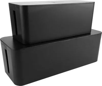 Produktbild von Famanu Kabelmanagementbox Set - Schwarz, 2 Größen