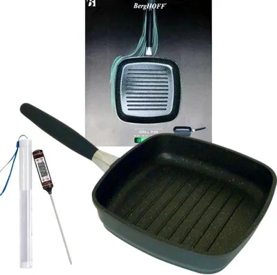 Produktbild von Famanu Grillpfanne 24 cm mit abnehmbarem Griff - Induktion, Antihaftbeschichtung