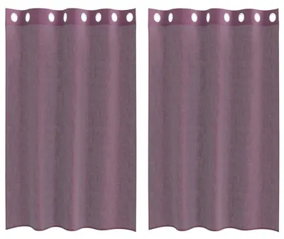 Produktbild von vidaXL Voile Vorhänge mit Ösen 2 Stk. Lila 140x175 cm