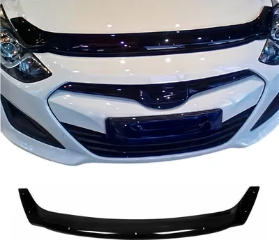 Image de Deflecteurs d'air capot de voiture pour Hyundai i30 2012-2017 Acrylique Noir