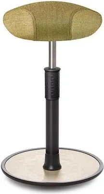 Produktbild von Sitz- Stehhocker Free Tall Triangel Camira Rivet Senfgelb schwarz /cremeweiß.