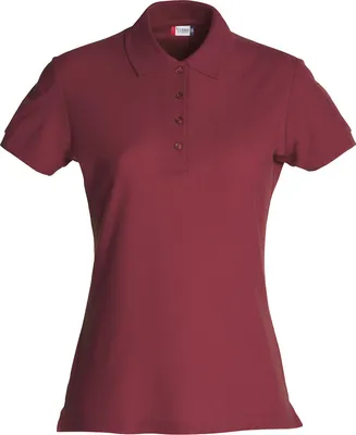 Produktbild von Damen Basic Polohemd aus 100% Baumwolle, 190 g/m², mit Seitenschlitzen und 4 Knöpfen