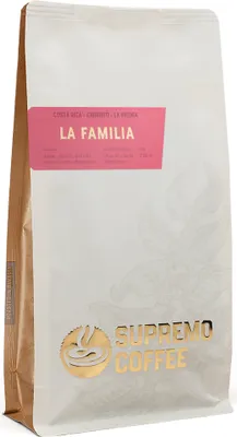 Produktbild von Supremo Kaffee La Familia Bohne 250g - Kaffeebohnen Espresso Bohnen