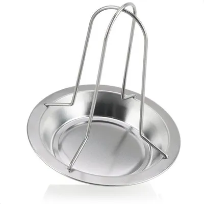 Image de Supports à poulet pour barbecue avec bac à graisse - Supports pour volaille rôtie - Lot de 2