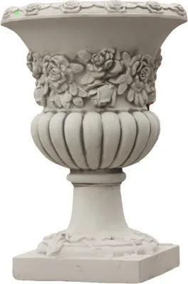 Produktbild von Schöne Amphore aus Steinguss perfekt für den Garten die Terrasse oder den Teich ist Witterungsbeständig und Neu 95cm H, ST-104098