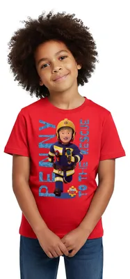 Produktbild von Spreadshirt Feuerwehrmann Sam™ Penny To The Rescue Kinder T-Shirt, 110/116 (5-6 Jahre), Rot