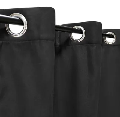 Verdunkelungsvorhang Polyester Schwarz 140x240 cm