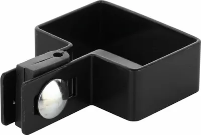 Immagine prodotto di LogistSystem Morsetto terminale rettangolare in SET 60x40mm per filo FI4mm - Nero Morsetto per paletti di recinzione - Fissaggio di pannelli di rete - Morsetti per recinzione Morsetto per tutore Morsetto per palo